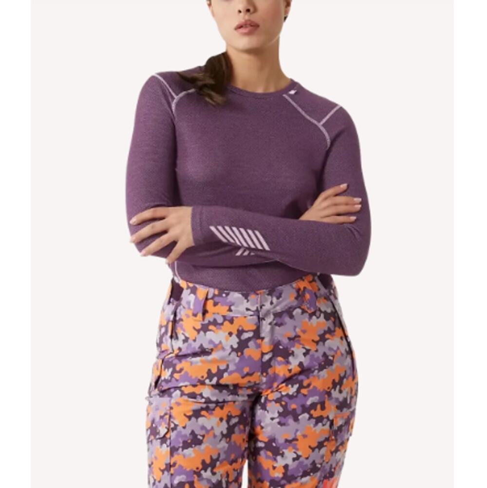 Helly Hansen Women's Amethyst Base Layer Lifa Merino Midweight Crew Tee Size XS